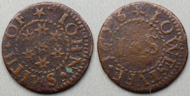 Lowestoft, John Smith 1656 farthing N4407